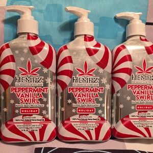 Hempz Peppermint Vanilla Swirl Holiday Moisturizer, 17 fl.oz, New, Sealed, Pump